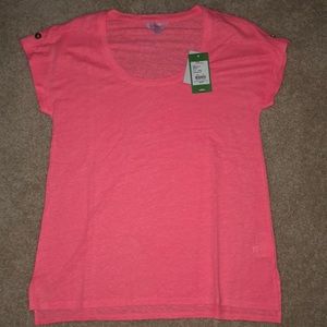 Lilly Pulitzer Inara linen top medium M pink NWT